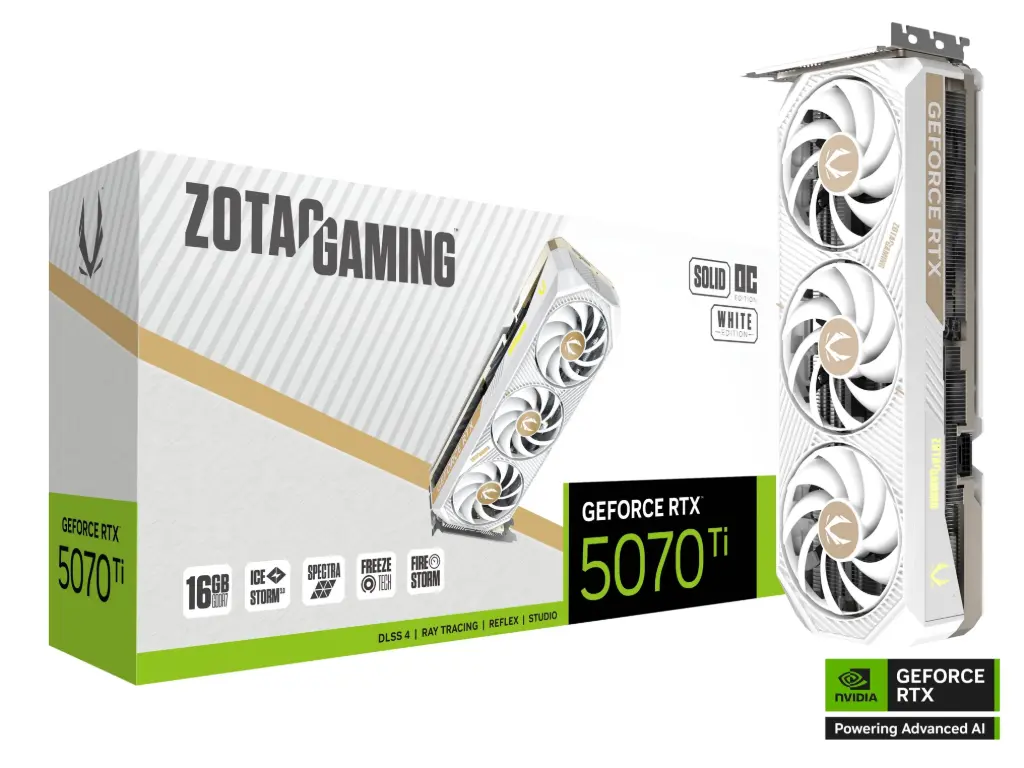 Zotac RTX 5070ti SOLID CORE OC White