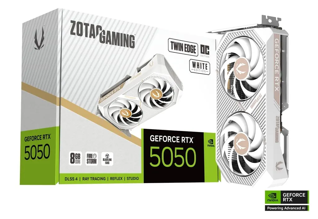 ZOTAC RTX 5050 8GB TwinEdge White