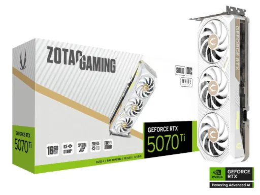 Zotac RTX 5070ti SOLID CORE OC White